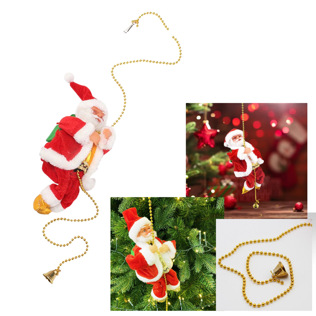 Electric climbing Santa Claus decoration -
