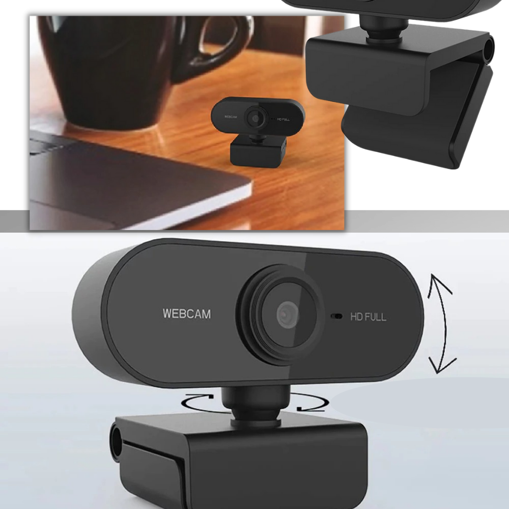 Rotating 1080p HD USB Webcam with Microphone