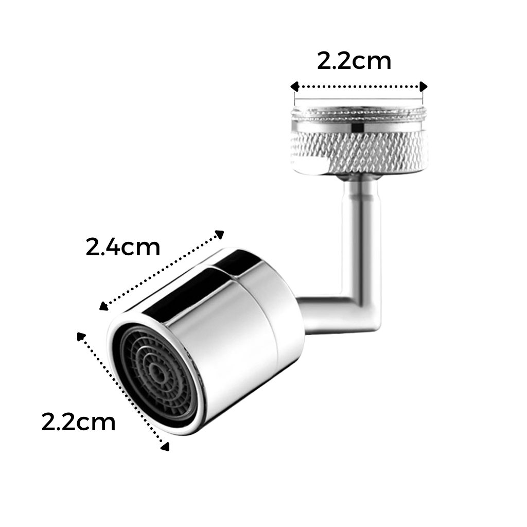 Rotating anti splash 360° swivel faucet nozzle