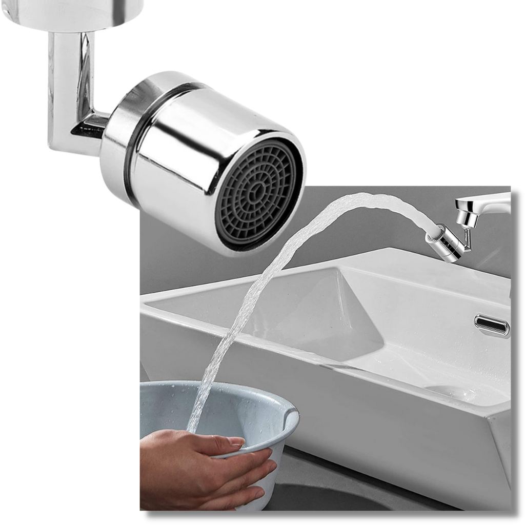 Rotating anti splash 360° swivel faucet nozzle