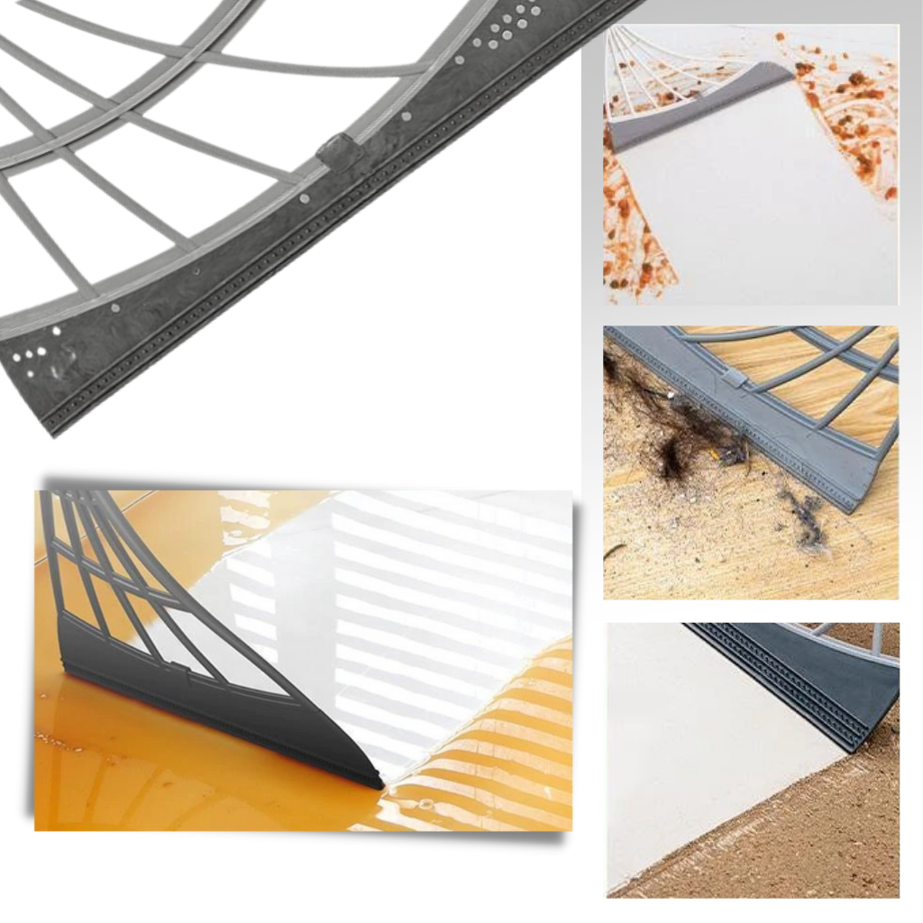 Telescopic rubber sweeper