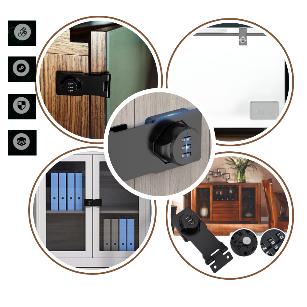 Keyless Quick Installation Cabinet Lock - Ozerty