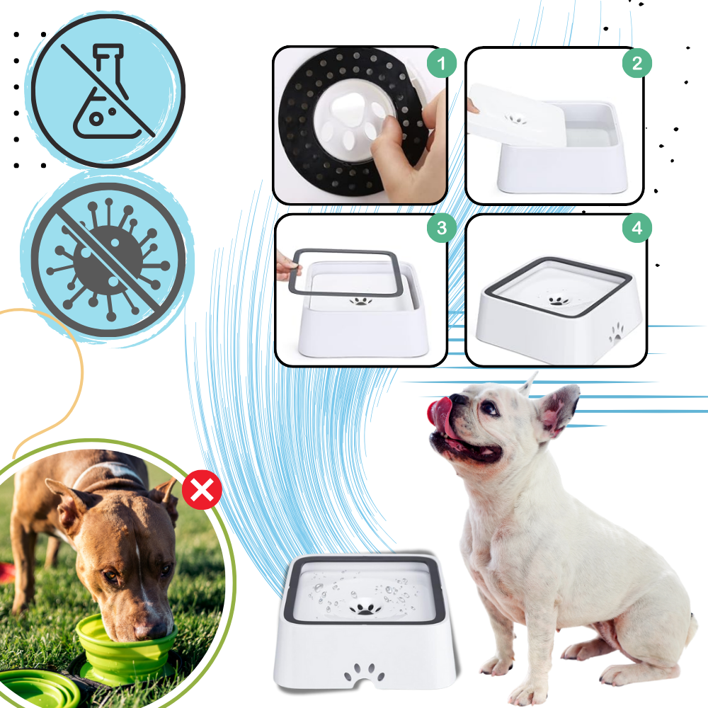 Splash-Free Water Bowl For Dogs - Ozerty