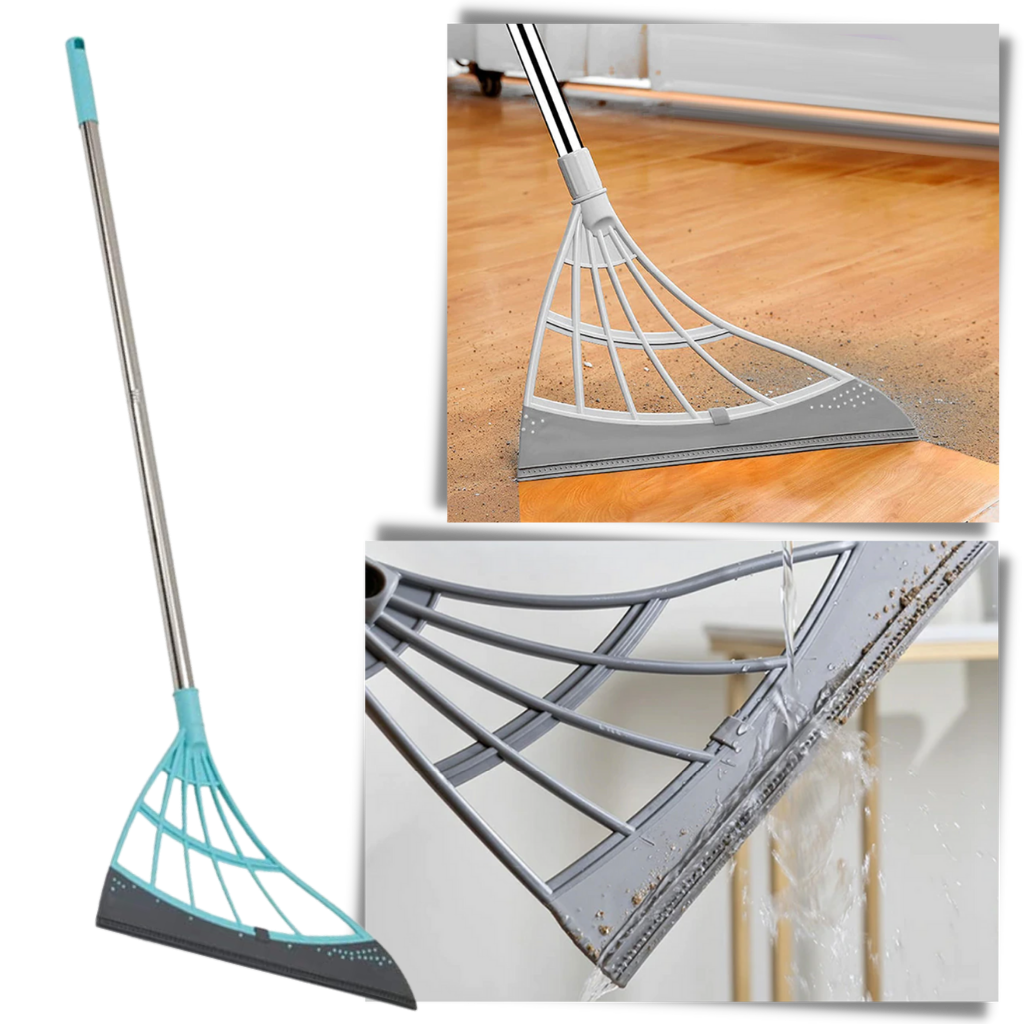 Telescopic rubber sweeper