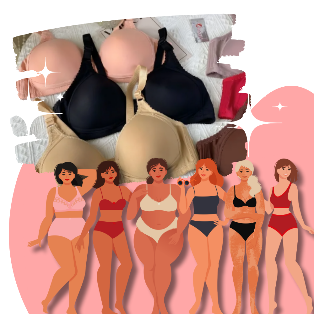 Wireless Plus Size Push Up Bra - Ozerty