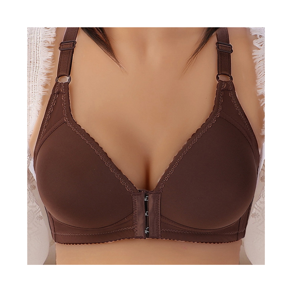 Wireless Plus Size Push Up Bra -Coffee Soft Touch - Ozerty